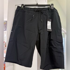 Oakley Men's Black Cargo Drawstring Performance Shorts